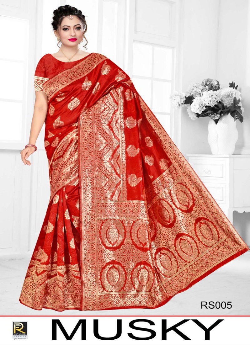 Ronisha Musky Latest Fancy  Casual  Wear Silk Saree Collection 